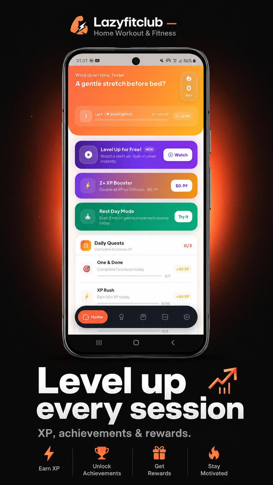 Level up every session